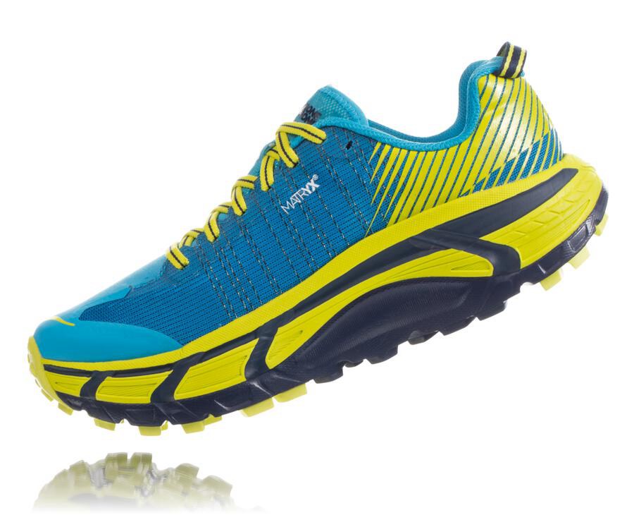 Tenis Trail Hoka One One Feminino Azuis/Verdes - Evo Mafate 2 - 294-HIMFWR